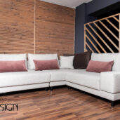 Καναπές γωνία με τραπεζάκι-μπράτσο