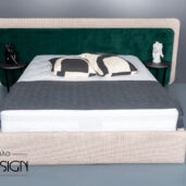 Κρεβάτι με διπλό κεφαλάρι και επιλογή φωτισμού LED